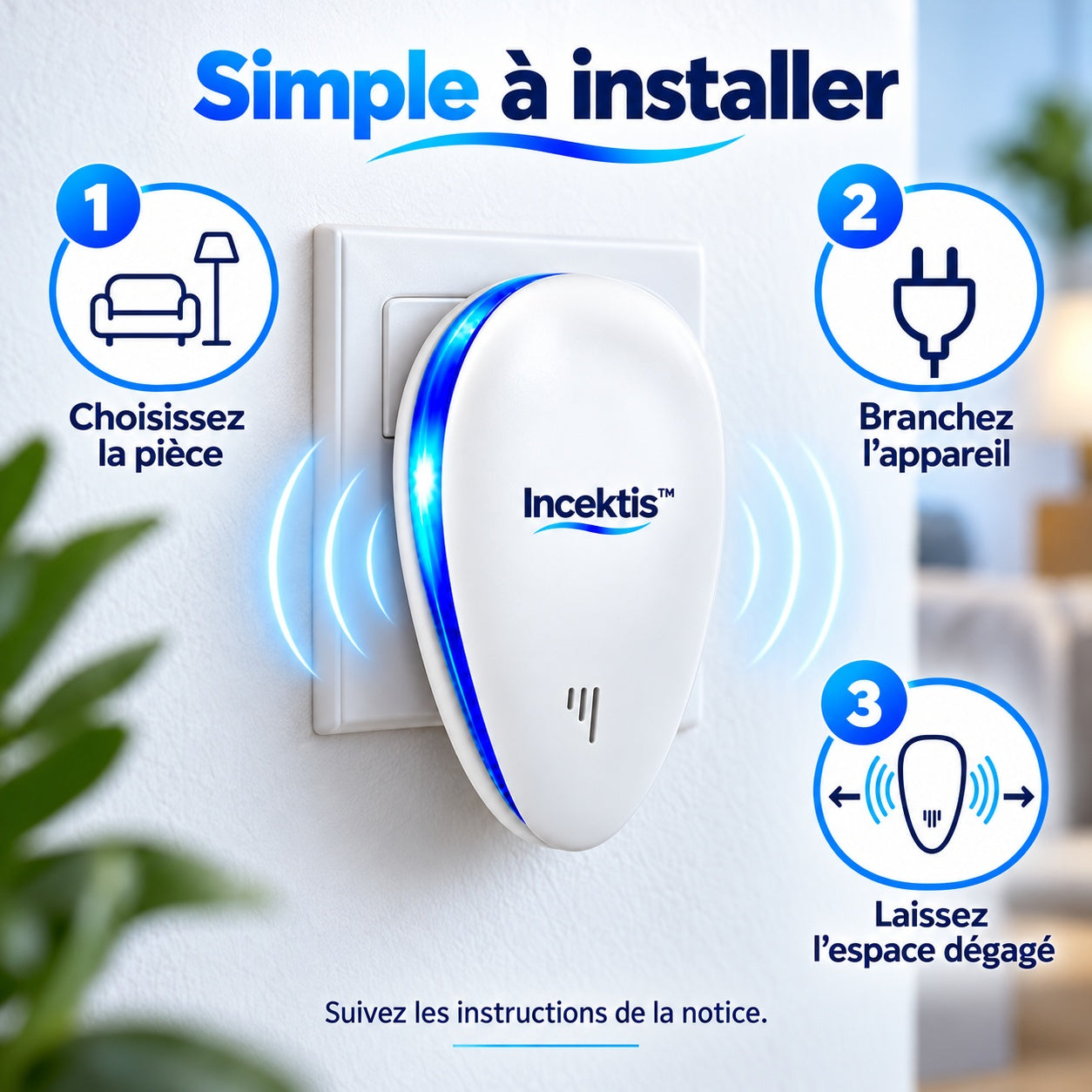 Installation en trois gestes